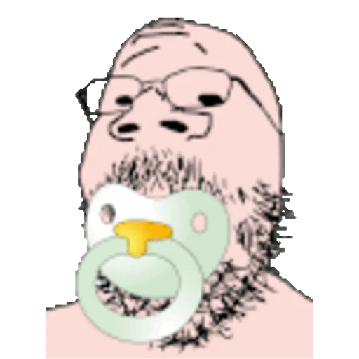 Sticker: Wojak with Pacifier