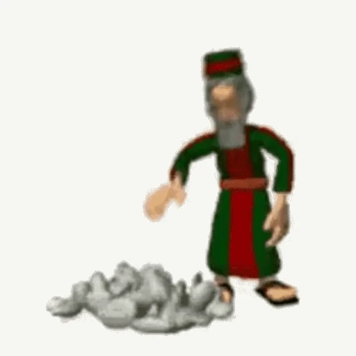 Figurinha: Homem jogando pedras