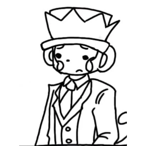 Sticker: Sad Monkey in a Top Hat