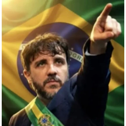 Figurinha: Abed com faixa presidencial