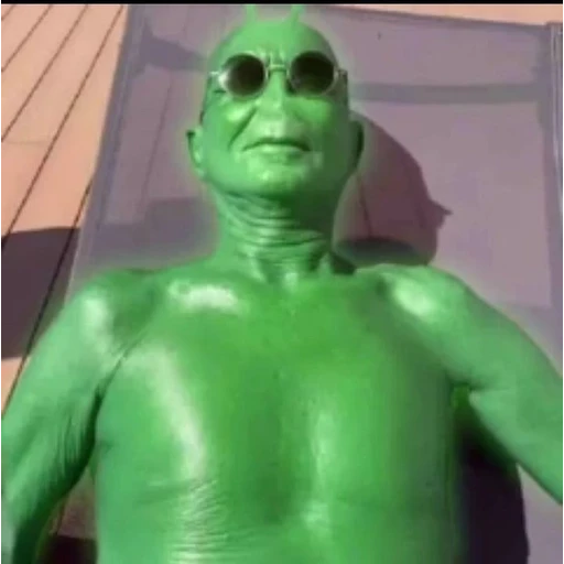 Sticker: Alien sunbathing