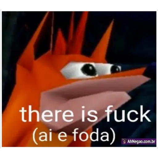 Figurinha: Crash Bandicoot - there is fuck