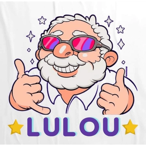 Figurinha: Lula com óculos escuros