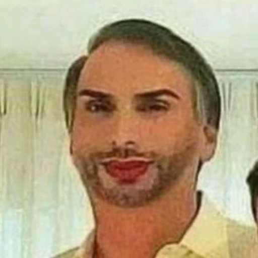 Figurinha: Homem com batom