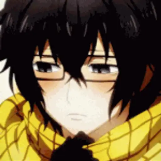 Figurinha: Anime Boy com Efeito Glitch