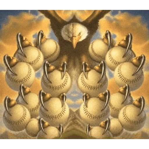 Figurinha: Águia com Bolas de Beisebol