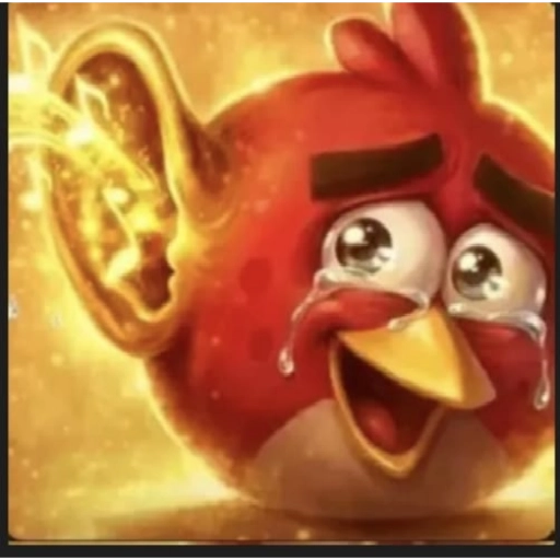 Figurinha: Red de Angry Birds Emocionado