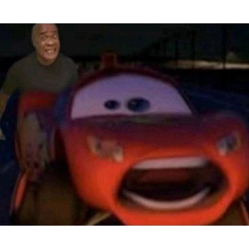 Figurinha: Relâmpago McQueen e meme