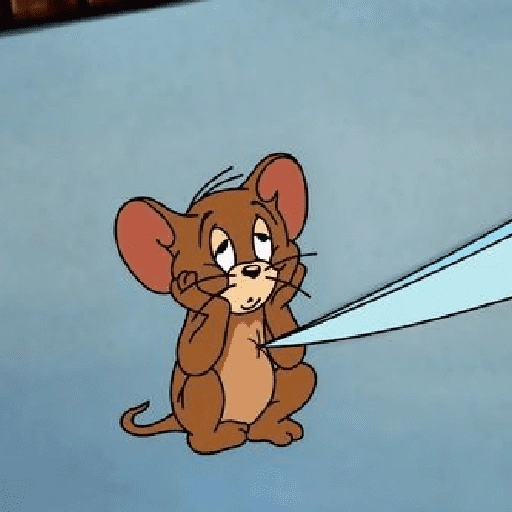 Sticker: Jerry Mouse aburrido