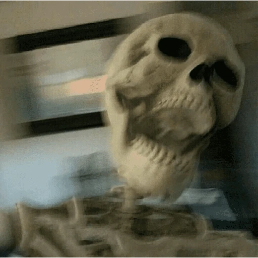 Sticker: Scary skeleton
