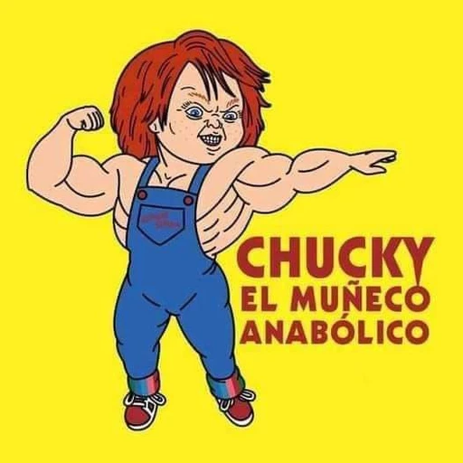 Figurinha: Chucky, o boneco anabólico