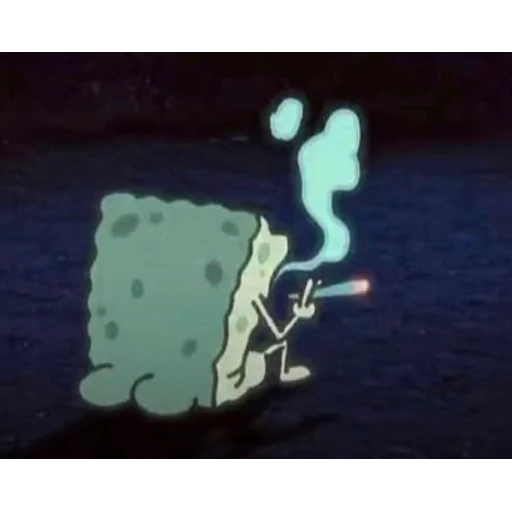 Figurinha: Bob Esponja pensativo