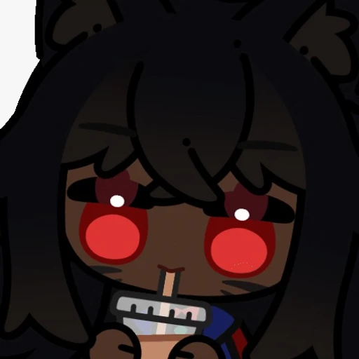 Sticker: Cute character drinking boba