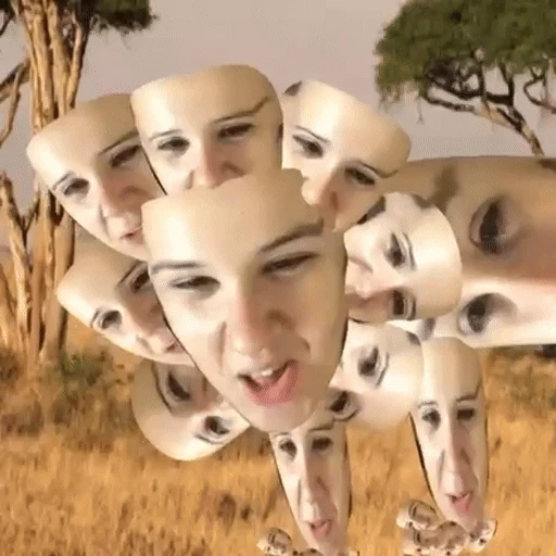 Figurinha: Meme de rosto surreal
