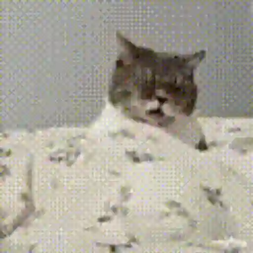 Sticker: Gatito somnoliento en cama