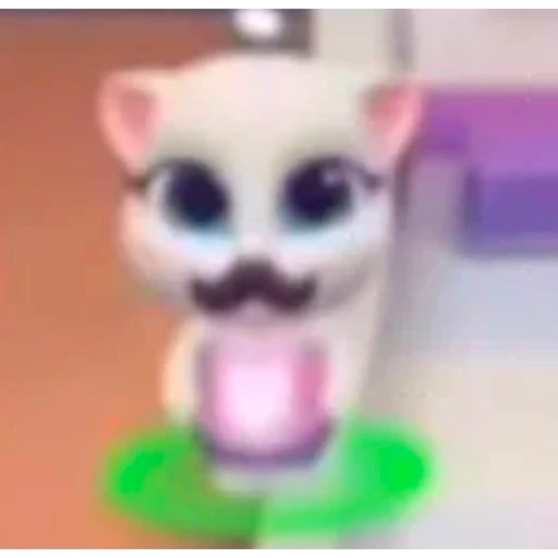 Figurinha: Angela com bigode