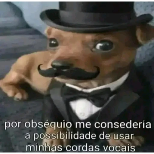 Figurinha: Cachorro cavalheiro