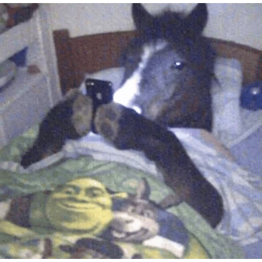 Figurinha: Cavalo com celular