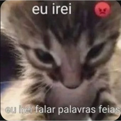 Figurinha: Eu irei falar palavras feias