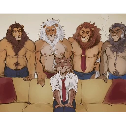 Sticker: Group of lions