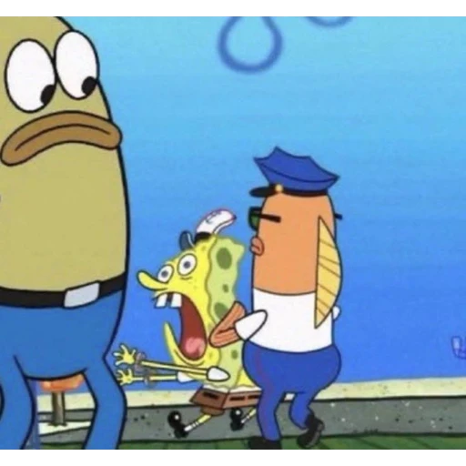 Sticker: SpongeBob getting arrested