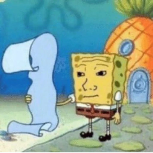 Figurinha: Bob Esponja Pensativo