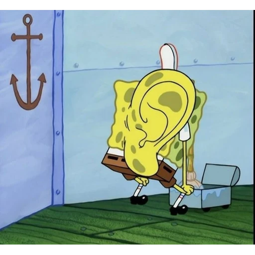Figurinha: Bob Esponja com orelha gigante