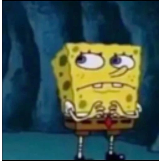 Figurinha: Bob Esponja desconfortável