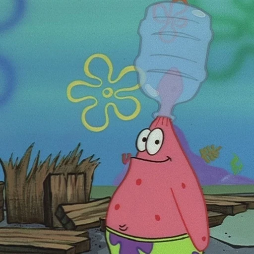 Sticker: Patrick Star with bottle