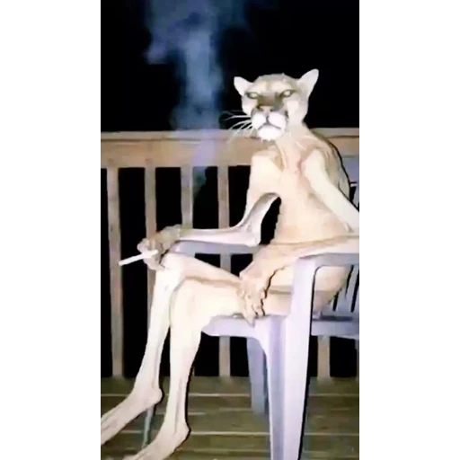 Figurinha: Puma fumante