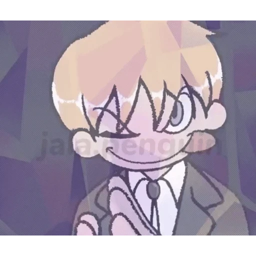 Sticker: Winking anime character