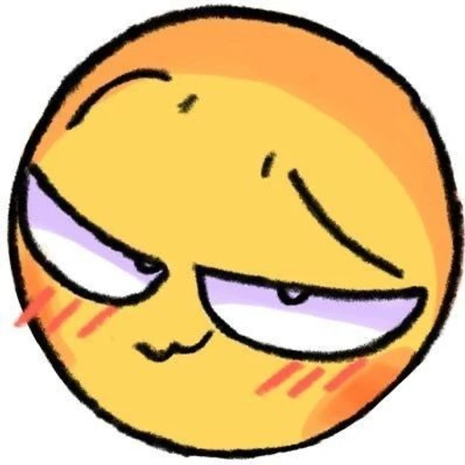 Figurinha: Emoji com Rubor e Olhar Malicioso
