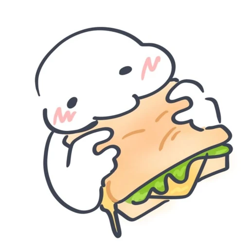Sticker: Eating a snack