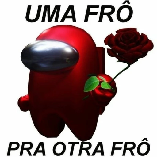 Figurinha: Among Us com Rosa