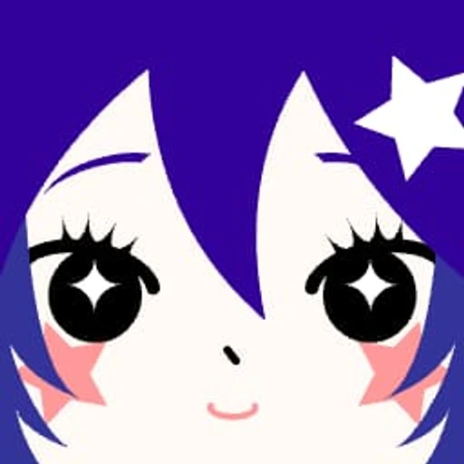 Figurinha: Anime Girl com Estrela no Cabelo
