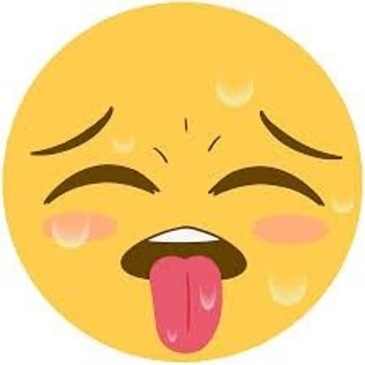 Figurinha: Emoji suado com a língua para fora