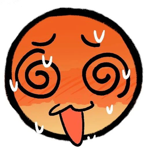 Figurinha: Emoji tonto e suando