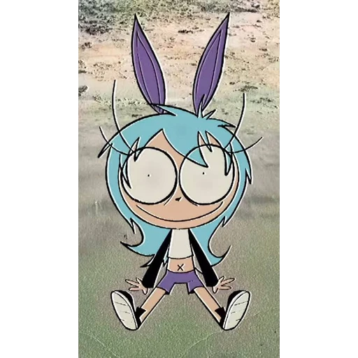 Figurinha: Personagem com orelhas de coelho