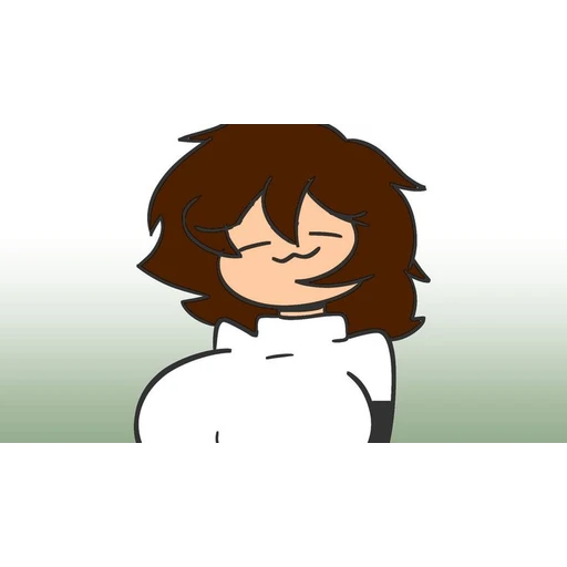 Figurinha: Anime Personagem com Cabelo Castanho
