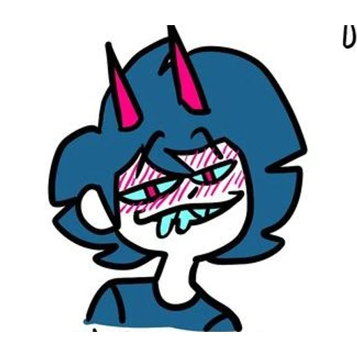 Figurinha: Personagem com chifres e expressão inten