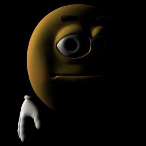 Figurinha: emoji pensativo na escuridão