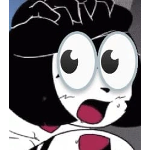 Figurinha: Personagem com olhos arregalados