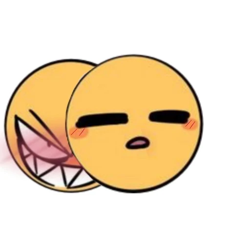 Figurinha: Emoji travesso e tímido