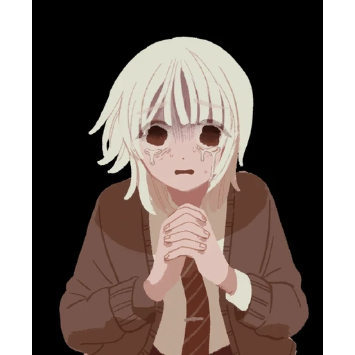 Sticker: Sad crying girl