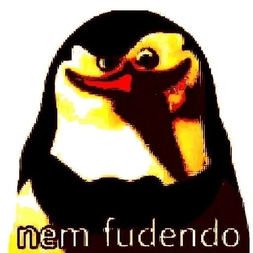 Figurinha: Pinguim 'nem fudendo'