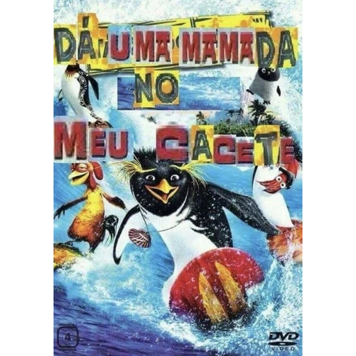 Figurinha: Pinguins surfando e zoando