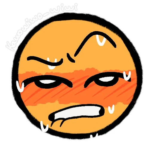Figurinha: Emoji Vermelho com Suor