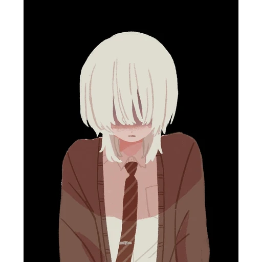 Sticker: Personaje melancólico