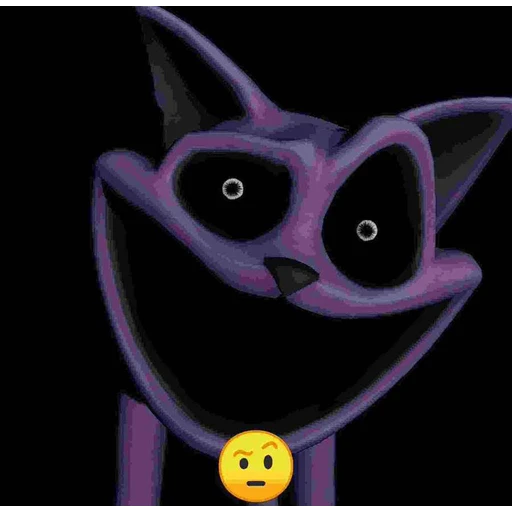 Sticker: Gato morado aterrador