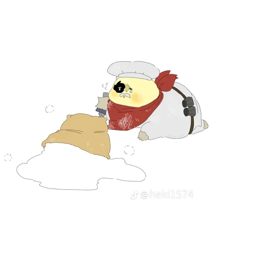 Figurinha: Cozinheiro triste